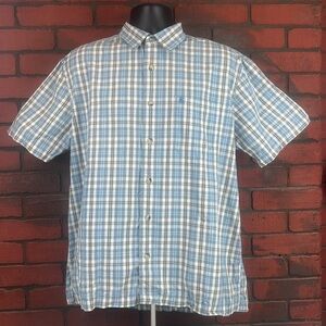 G.H. Bass Co. Mens Large Plaid‎ Short Sleeve Button Down Shirt – Casual, Classic